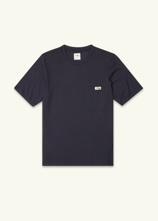 Men's Dark Navy All-Day Performance Cycling Shirt - Versatile Short Sleeve Comfort