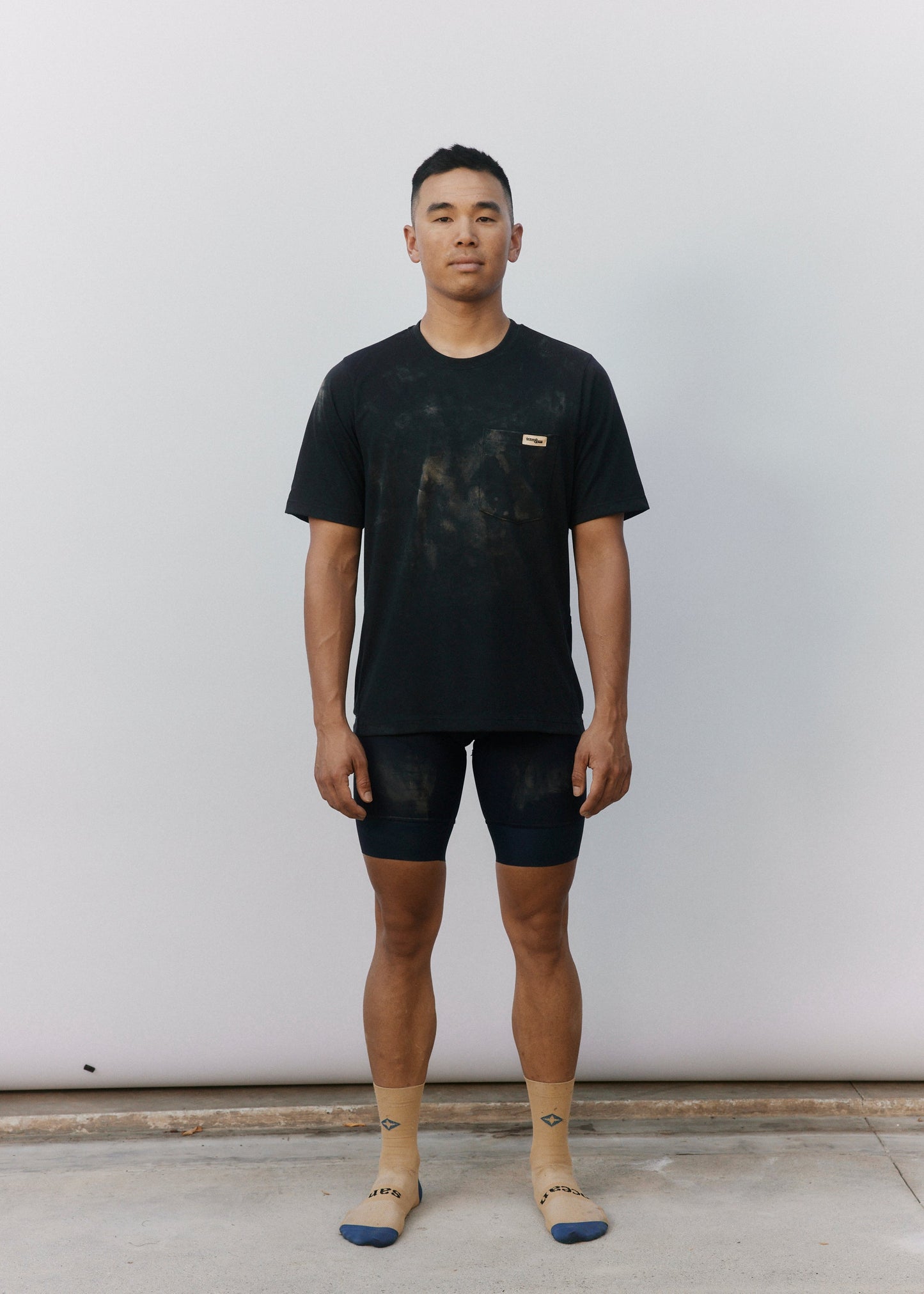 Men's Dark Navy All-Day Performance Cycling Shirt - Versatile Short Sleeve Comfort