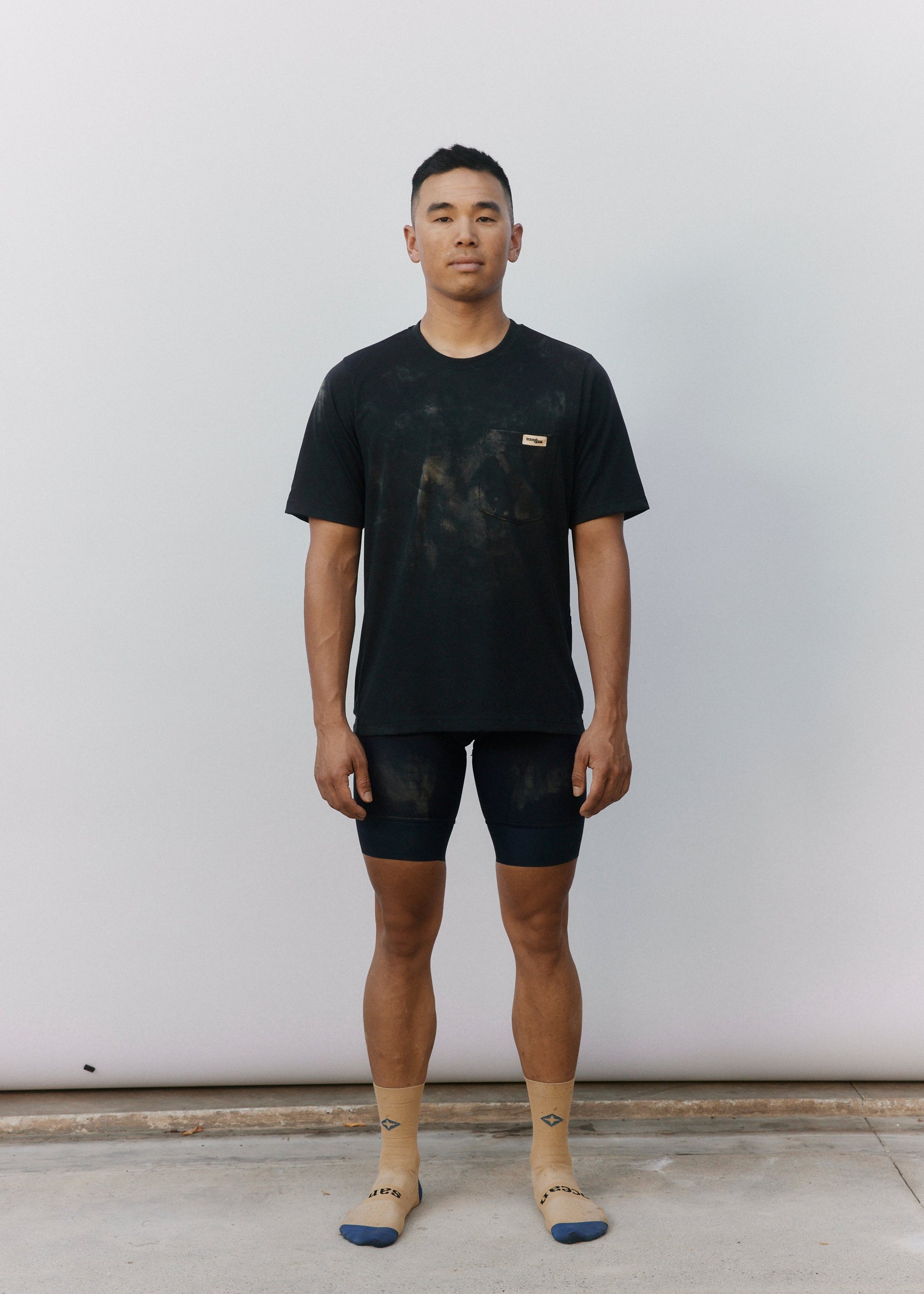 Men's Dark Navy All-Day Performance Cycling Shirt - Versatile Short Sleeve Comfort