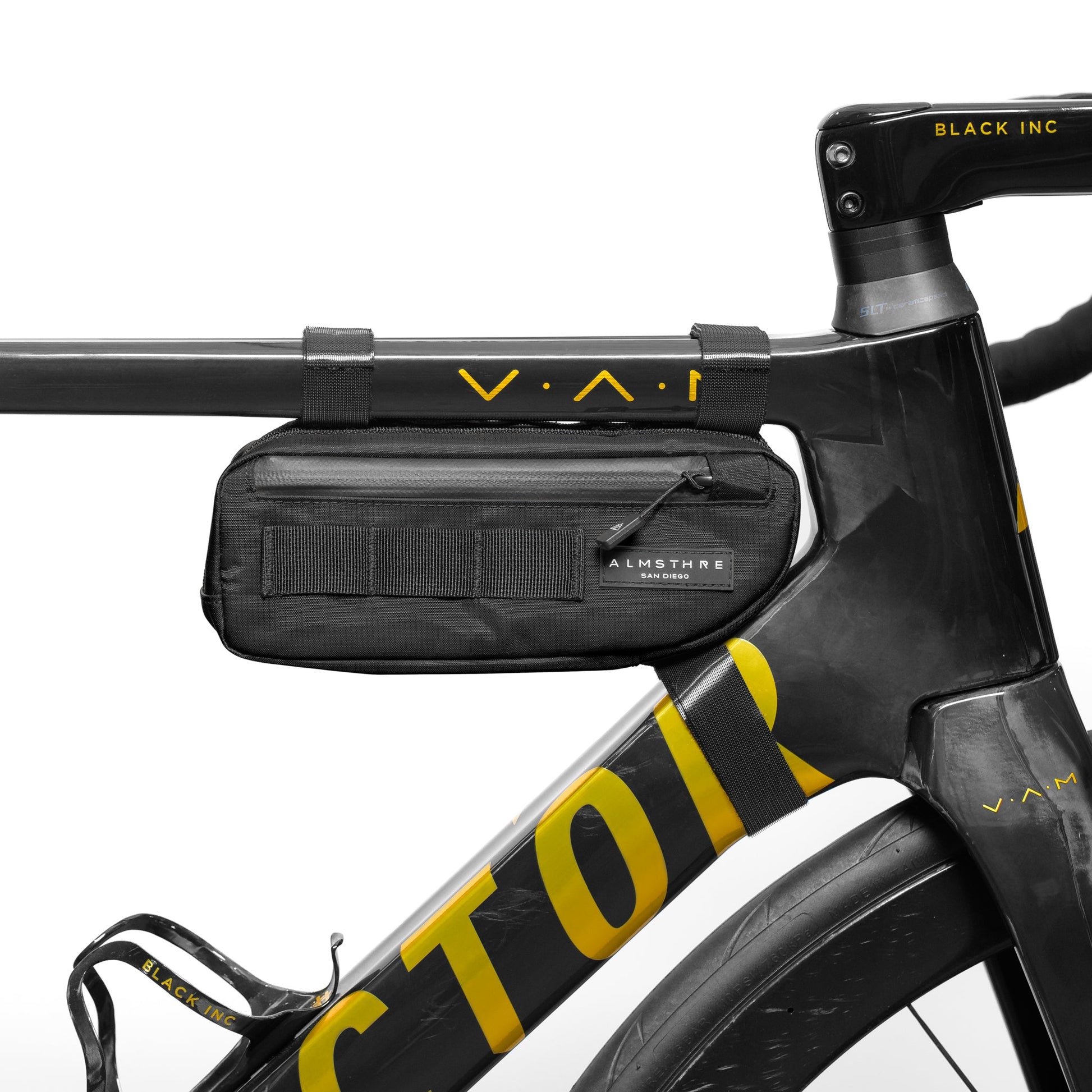 Universal Compact Bike Frame Bag - Waterproof Cycling Storage Hi-Vis Interior