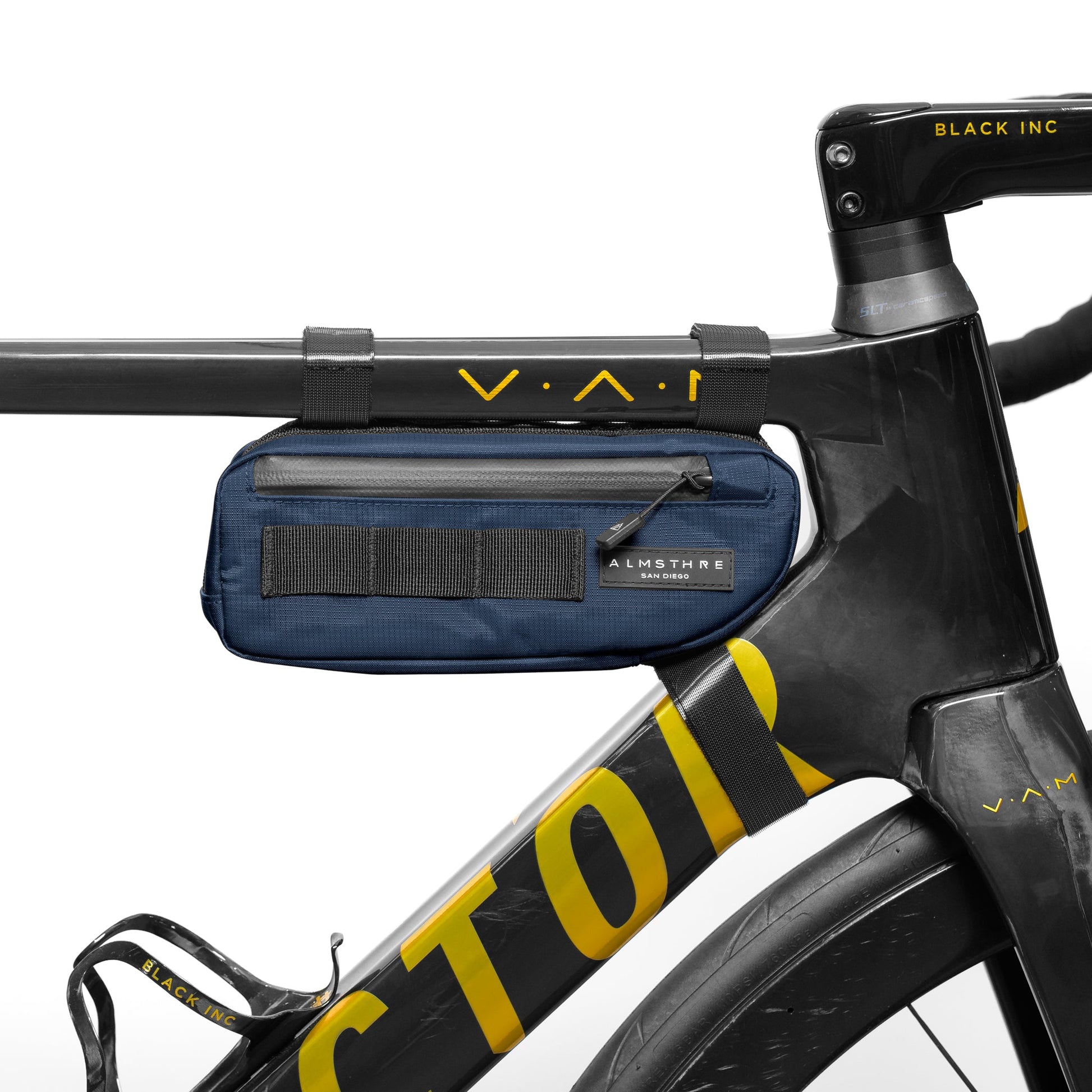 Universal Compact Bike Frame Bag - Waterproof Cycling Storage Hi-Vis Interior