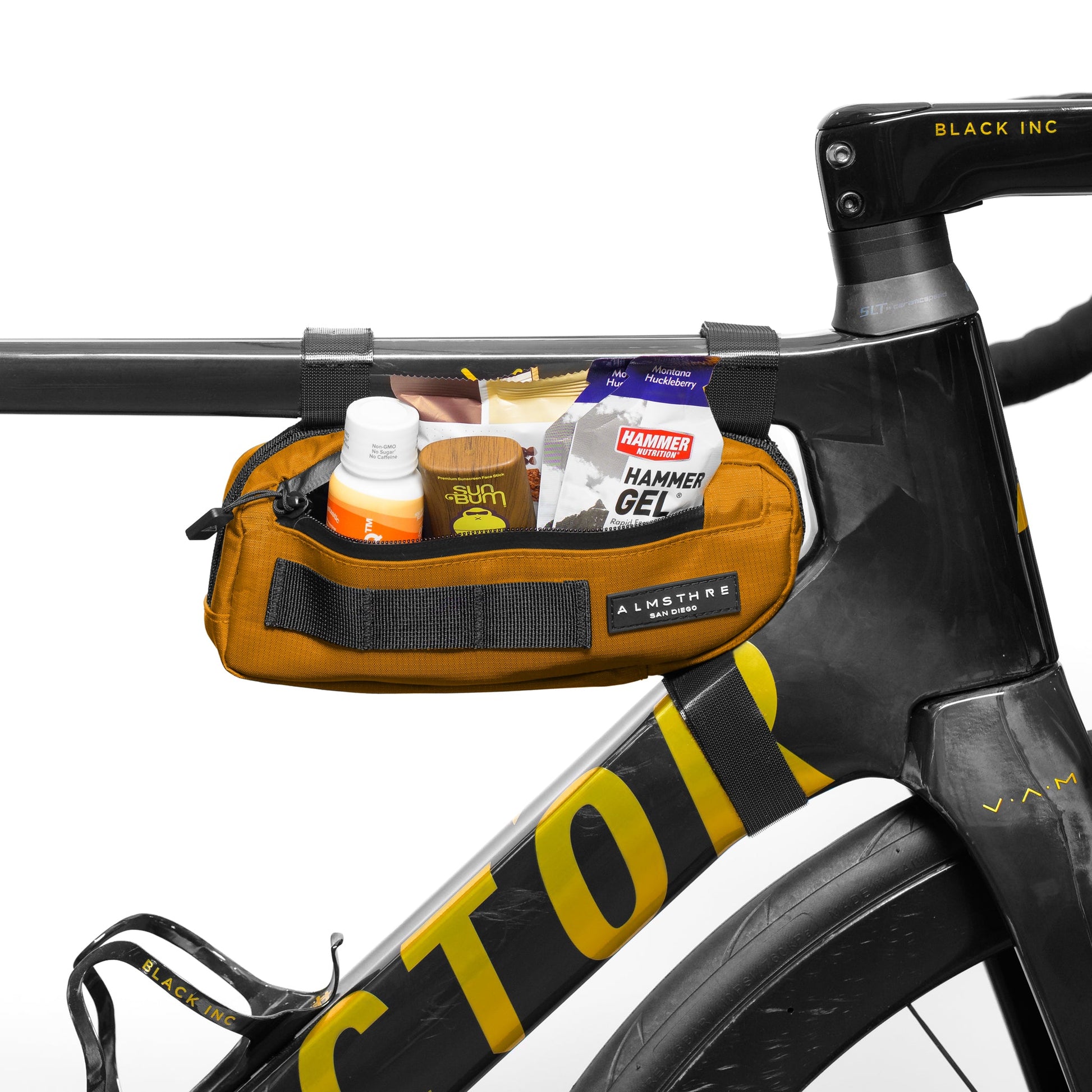 Universal Compact Bike Frame Bag - Waterproof Cycling Storage Hi-Vis Interior