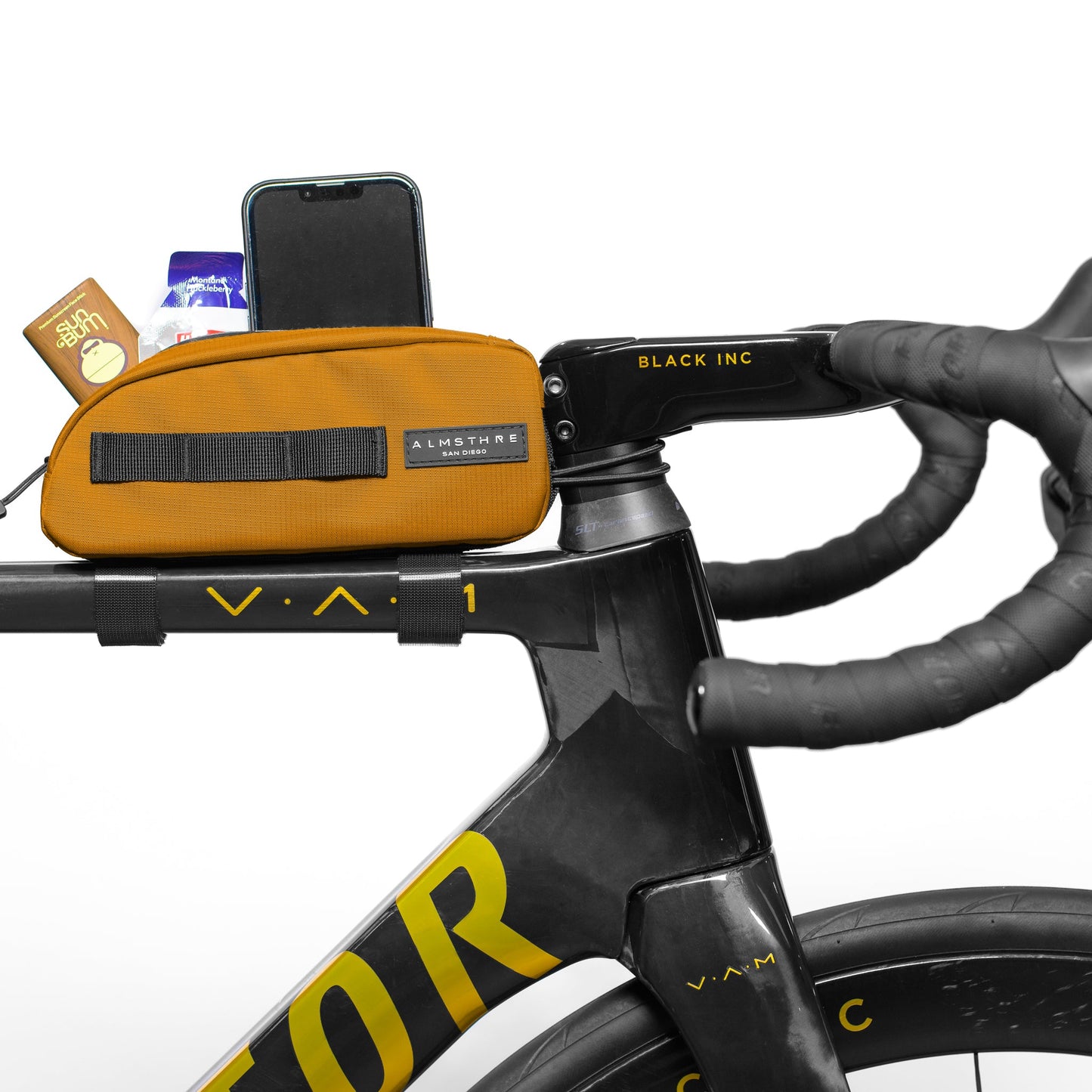 ALMSTHRE Versatile Cycling Top Tube Bag with Waterproof Zipper for Bike Storage