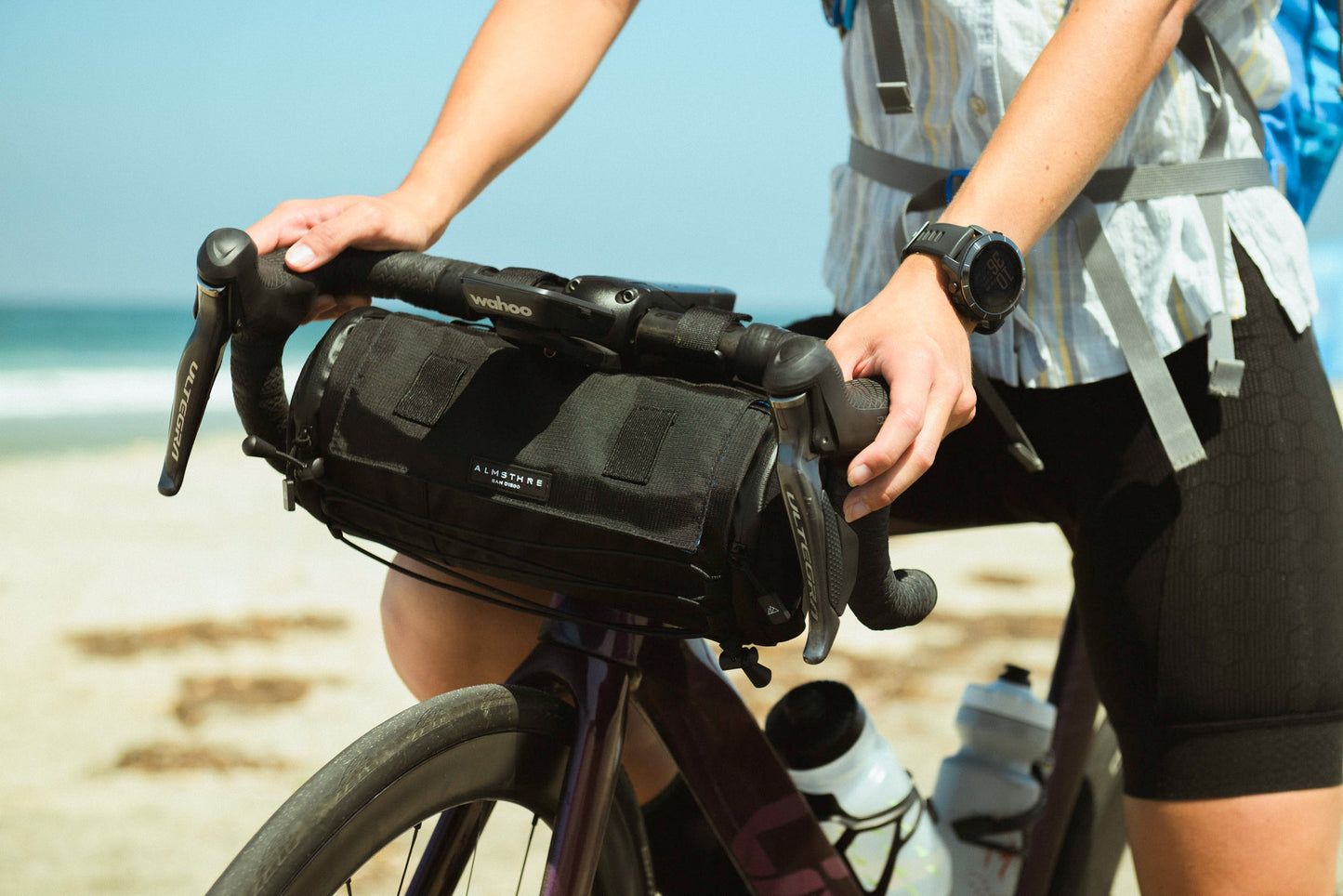 ALMSTHRE Signature XL Handlebar Bag: Magnetic Entry, Ample Cycling Storage for Commuting