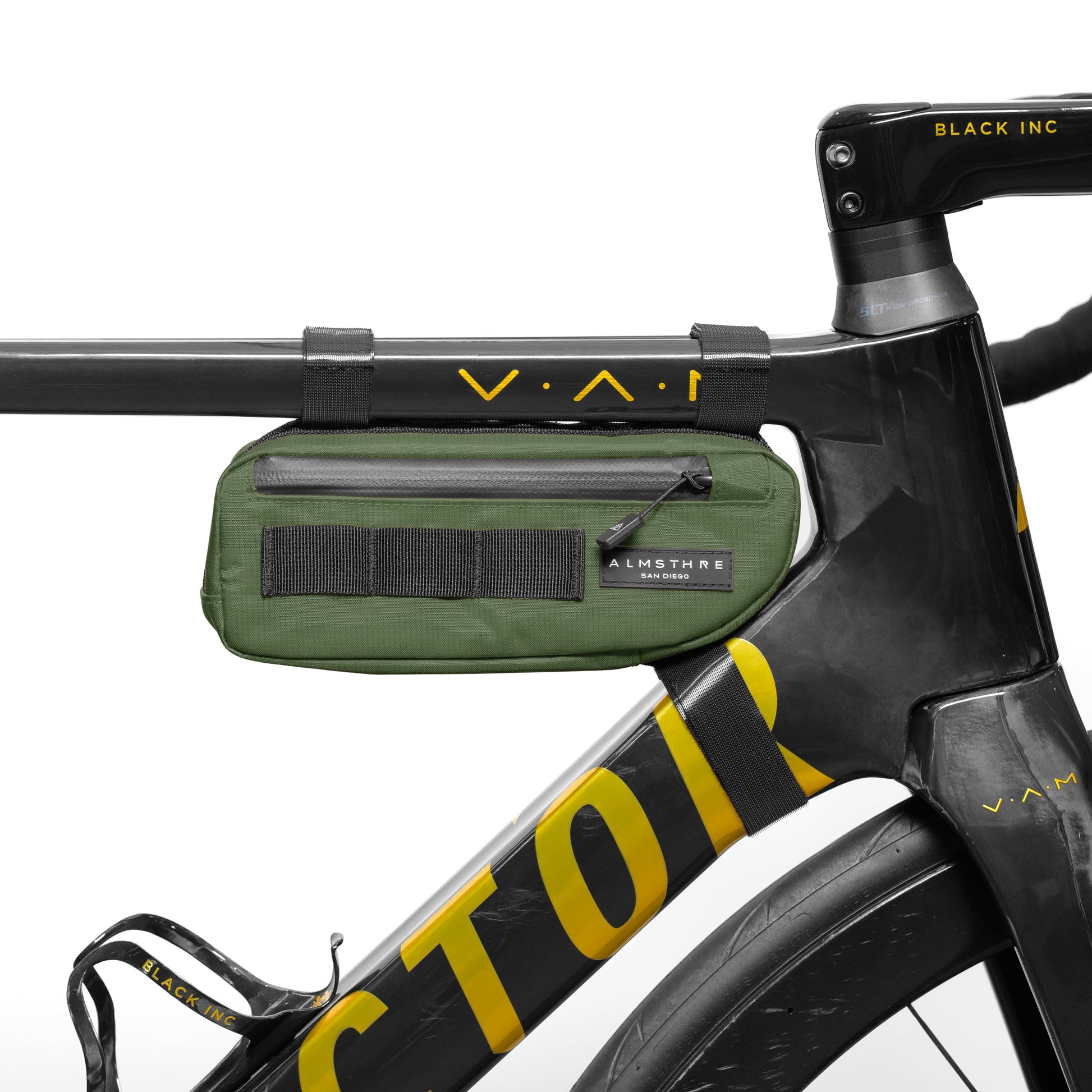Universal Compact Bike Frame Bag - Waterproof Cycling Storage Hi-Vis Interior