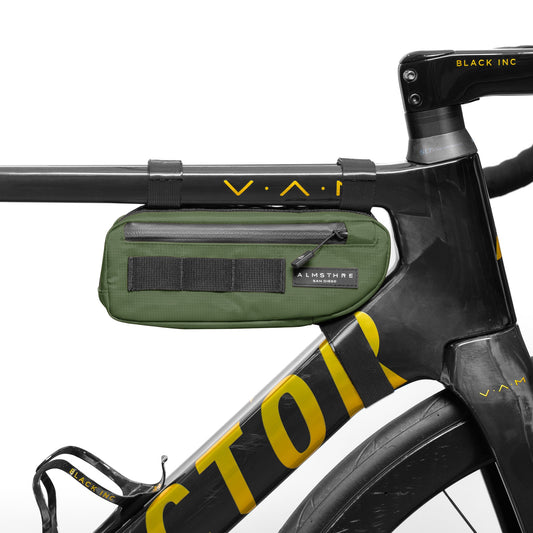 Universal Compact Bike Frame Bag - Waterproof Cycling Storage Hi-Vis Interior