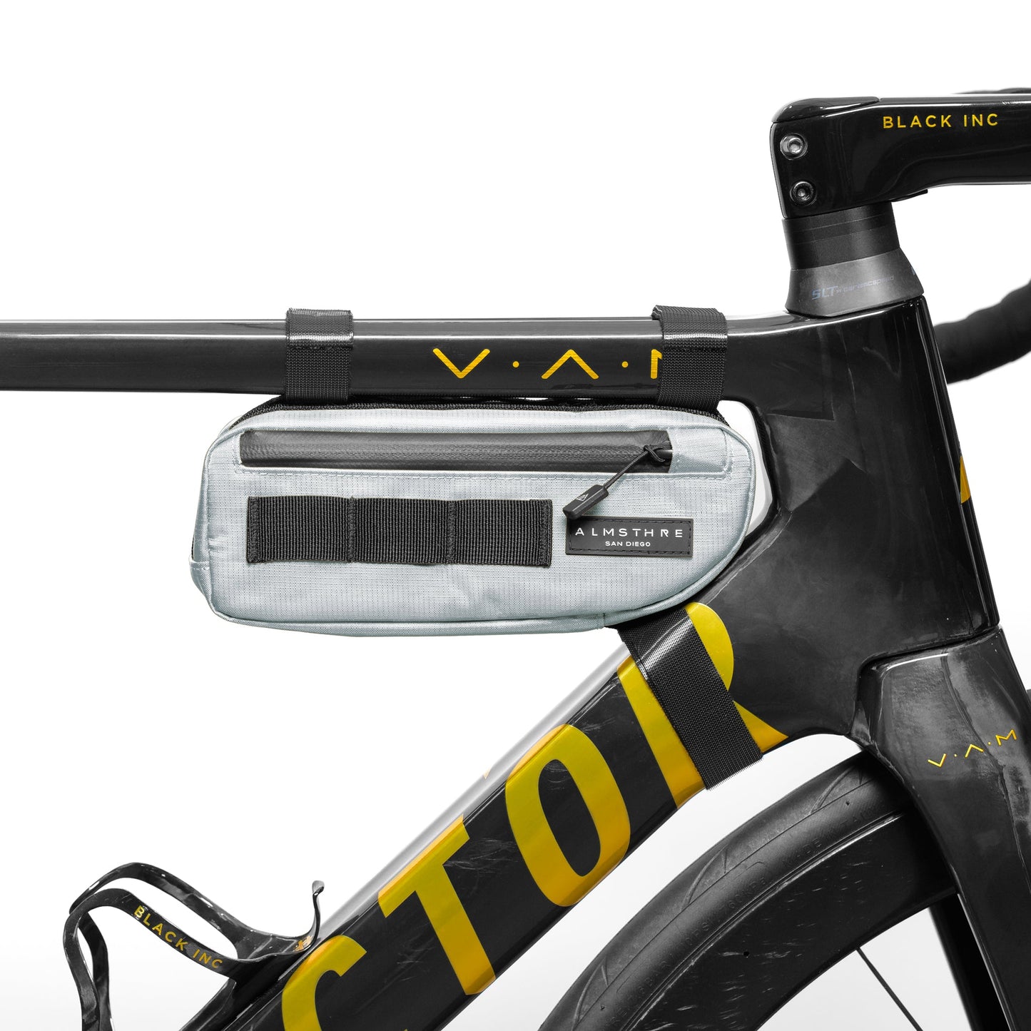 Universal Compact Bike Frame Bag - Waterproof Cycling Storage Hi-Vis Interior