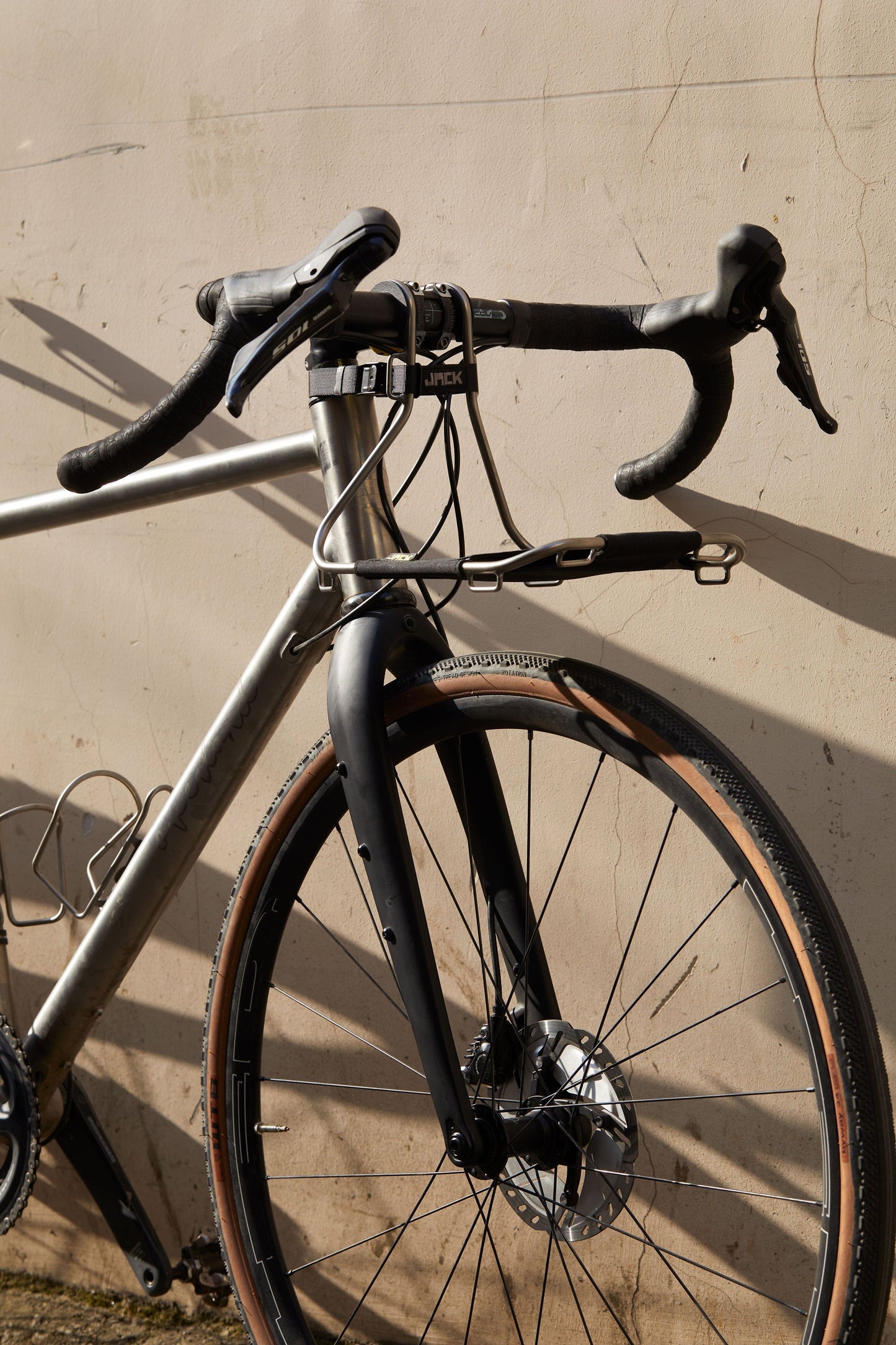 Versatile Silver Stainless Steel Bicycle Front Rack for Handlebar Mount